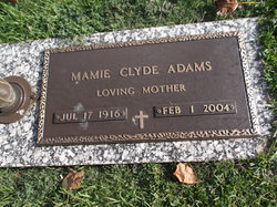 Mamie Clyde <I>Holt</I> Adams 