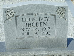 Lillie <I>Ivey</I> Rhoden 