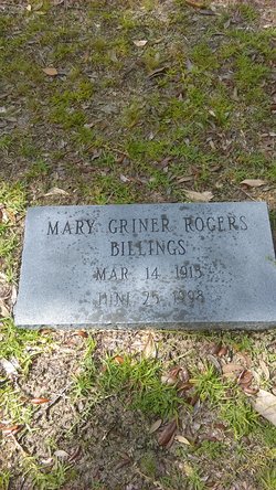 Mary <I>Rogers</I> Billings 