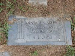 Anna <I>Lee</I> Brown 