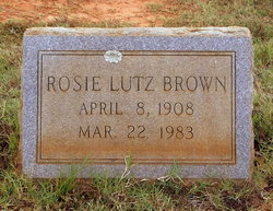 Rosie Alice <I>Lutz</I> Brown 