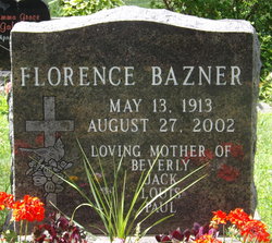 Florence E <I>Hauer</I> Burchel Bazner 