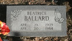 Clara Beatrice <I>Autrey</I> Ballard 