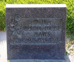 Bertha Louise <I>Bowcutt</I> Haws 