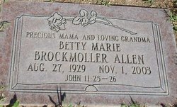 Betty Marie <I>Brockmoller</I> Allen 