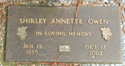 Shirley Annette <I>Richey</I> Owen 