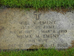 Wilma M. “Billie” <I>Holmes</I> Emeny 