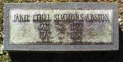 Janie Ethel <I>Simmons</I> Abston 