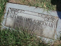 Alta Lou <I>Neff</I> Williams Ackerman 