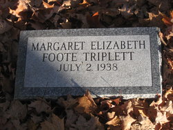 Margaret Elizabeth “Peg” <I>Foote</I> Triplett 
