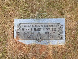 Mrs Minnie Mae <I>Martin</I> Waites 