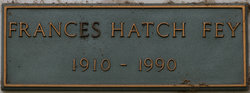 Frances Hatch <I>Hatch</I> Fey 