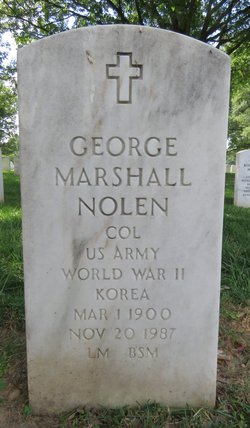 COL George Marshall Nolen 