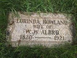 Lorinda <I>Howland</I> Albro 