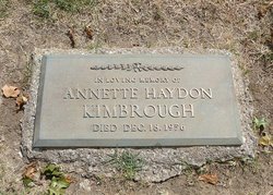 Annette <I>Haydon</I> Kimbrough 
