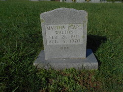 Martha Pearl <I>Hatcher</I> Walton 