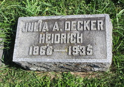 Julia A <I>Decker</I> Heidrich 