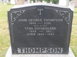 Christina S “Tena” <I>Sutherland</I> Thompson 