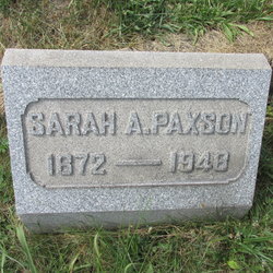 Sarah Ann “Sallie” <I>Devault</I> Paxson 