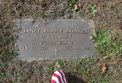Lieut Janet <I>Riddle</I> Brinker 