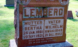 Bertha Pauline Wilhelmina <I>Strehlow</I> Lemberg 