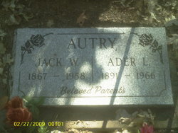 Ada Louella “Ader” <I>Beasley</I> Autry 