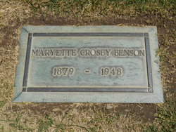 Maryette <I>Crosby</I> Benson 