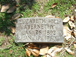 Elizabeth Bulloch <I>Hill</I> Abernethy 