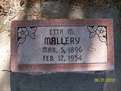 Etta Mabel <I>Hickman</I> Mallery 