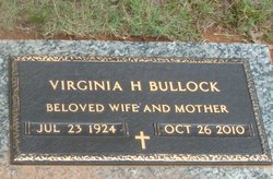 Virginia <I>Hollifield</I> Bullock 