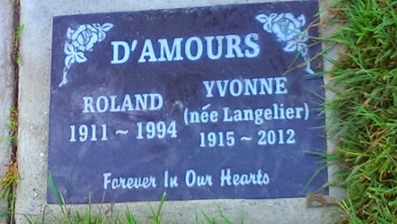 Yvonne Louise <I>Langelier</I> D'Amours 