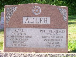 Ruth <I>Weinberger</I> Adler 
