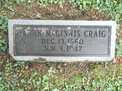 Sara “Sally” <I>McGinnis</I> Craig 