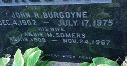 Annie Marie <I>Somers</I> Burgoyne 