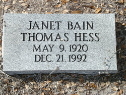 Janet Thomas <I>Bain</I> Hess 
