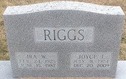 Joyce Irene <I>Marts</I> Riggs 