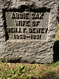 Abbie E <I>Sax</I> Dewey 