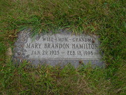 Mary Lena <I>Brandon</I> Hamilton 
