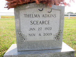 Hallie Thelma “Thelma” <I>Adkins</I> Scearce 