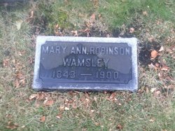 Mary Ann <I>Robinson</I> Wamsley 