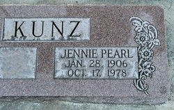 Jennie Pearl <I>Nowland</I> Kunz 
