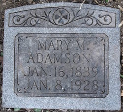 Mary M <I>Robinson</I> Adamson 