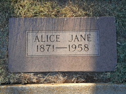 Alice Jane <I>Bailey</I> Ethridge 