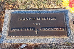 Frances Marie <I>Overman</I> Busick 