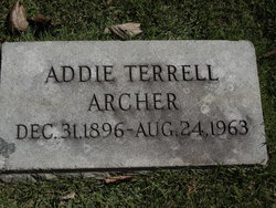 Adeline “Addie” <I>Terrell</I> Archer 