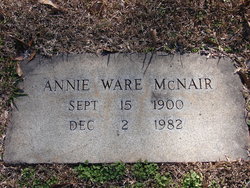 Annie <I>Ware</I> McNair 