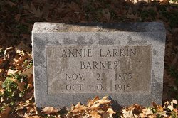 Mrs Annie T. <I>Larkin</I> Barnes 