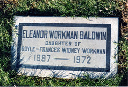 Eleanor <I>Workman</I> Baldwin 