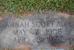 Hannah <I>Scott</I> Aday 
