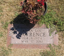 Anna Lou <I>Thurman</I> Lawrence 